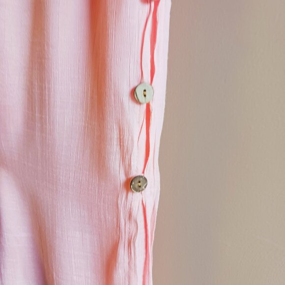 PEACH coral BOHEMIAN Beachy Flowy layered Palazzo pants Nearly New Sz S-M EUC - Picture 5 of 10